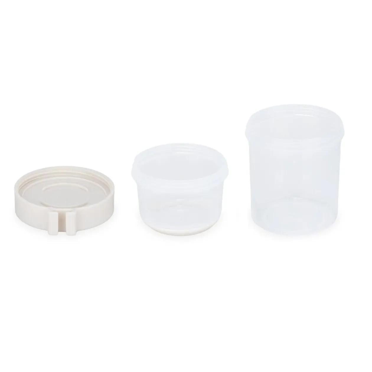 Boîte alimentaire ronde 530ml avec cuillère et compartiment plastique Ø11xH18cm (2 modèles)