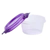 Boîte alimentaire ronde 380ml Fresh System plastique transparent et violet Ø12xH7cm < Gifi Best
