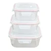 Boîte alimentaire x3 en verre avec couvercle plastique hermétique 0,5/0,8/1,1L < Gifi Best