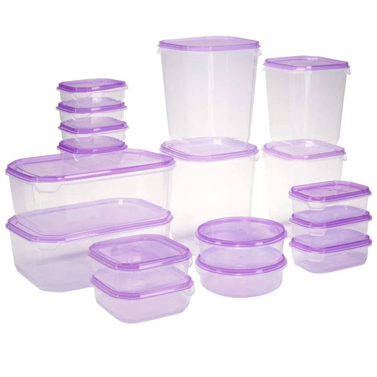 Boîte alimentaire x17 plastique 3 formes