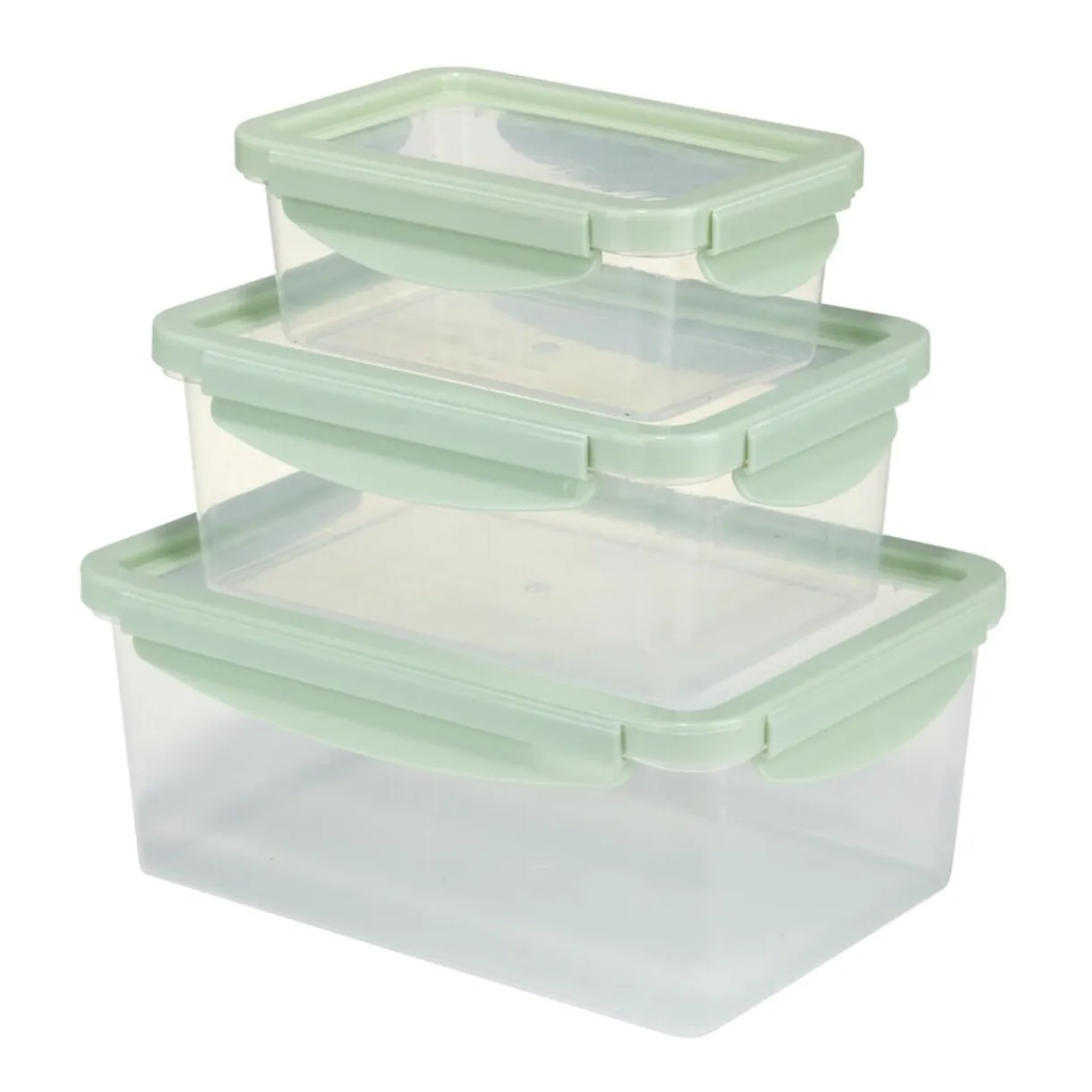 Boîte alimentaire x3 plastique et silicone 500/1200/2200ml (2 modèles rose ou vert) < Gifi Sale