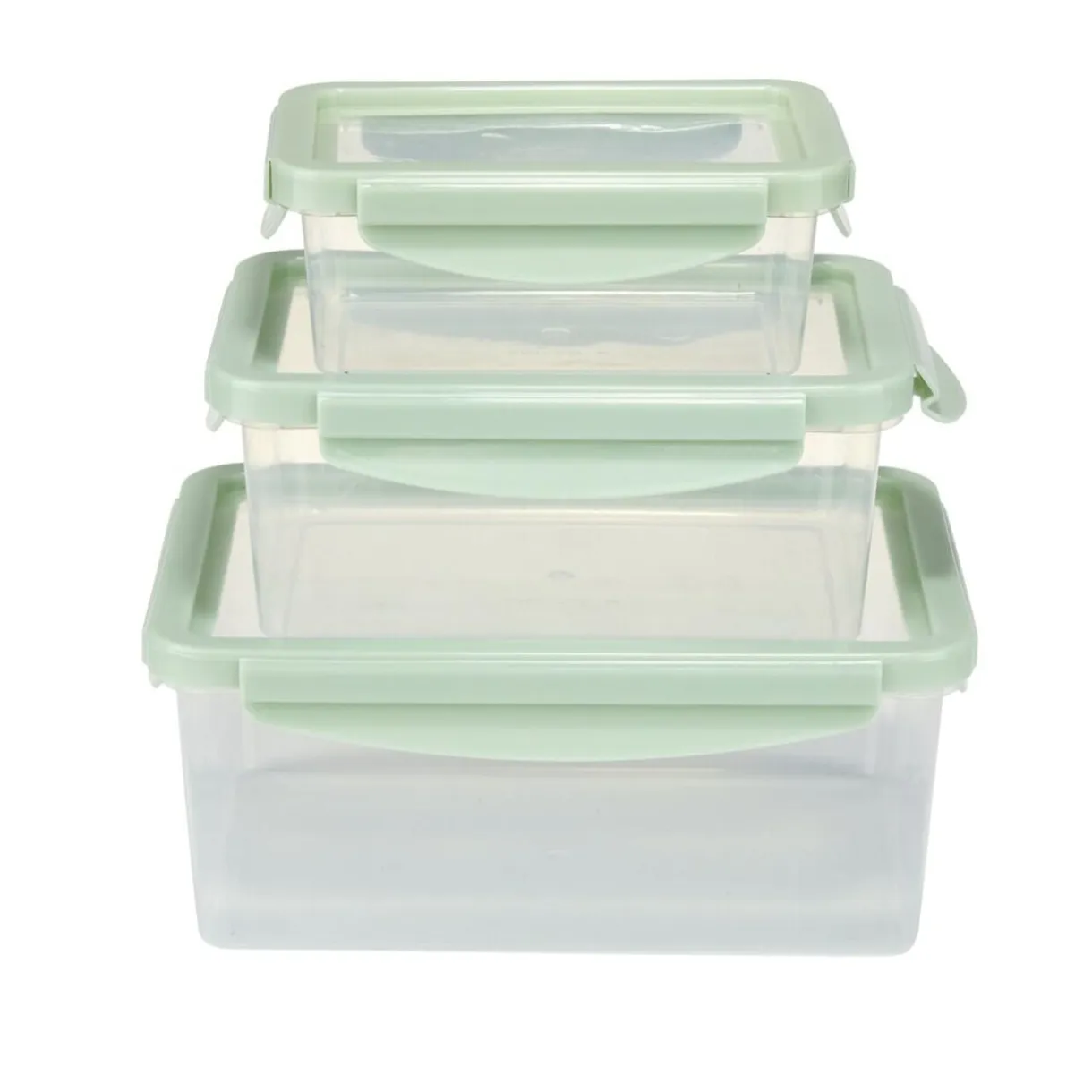 Boîte alimentaire x3 plastique et silicone 500/1200/2200ml (2 modèles rose ou vert) < Gifi Sale