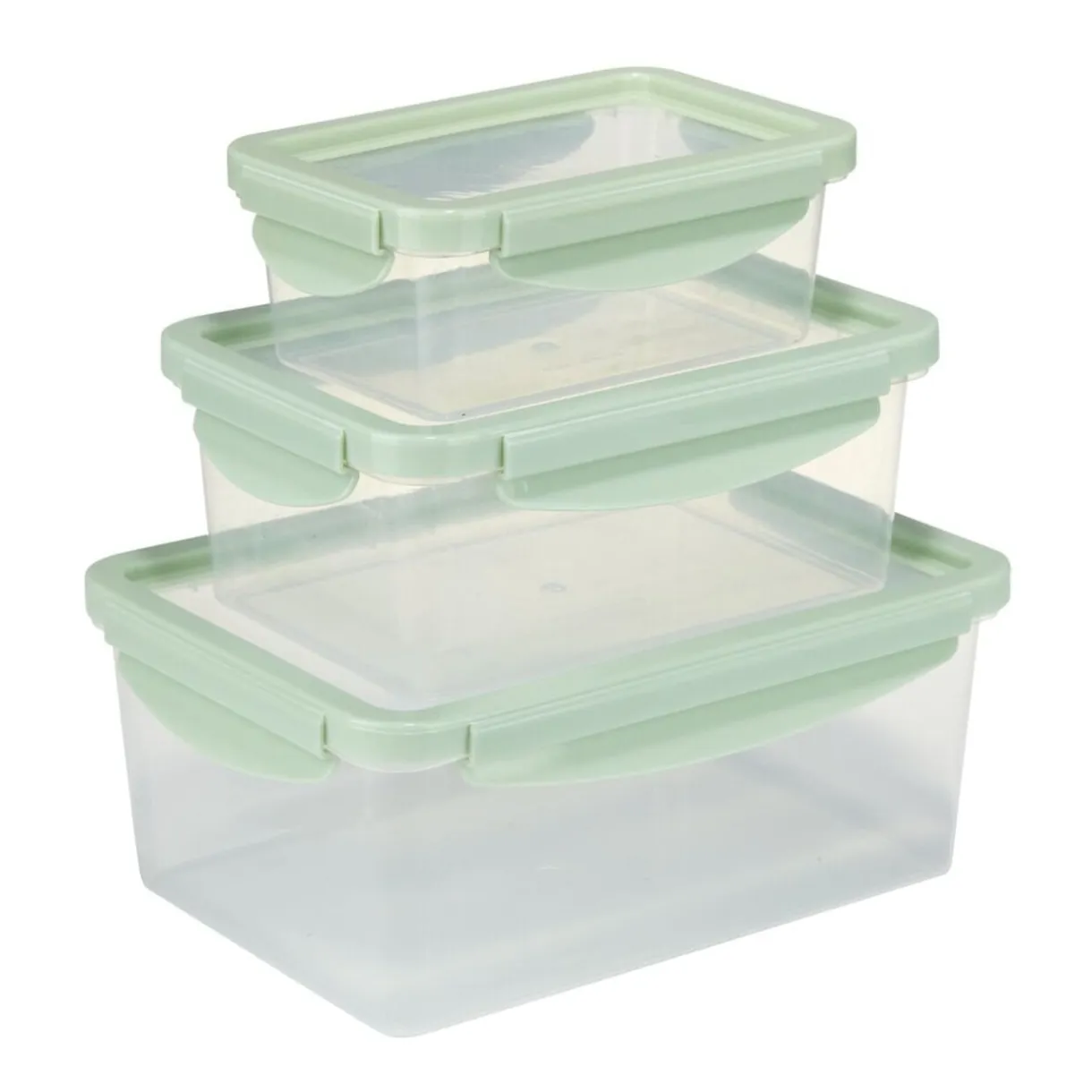 Boîte alimentaire x3 plastique et silicone 500/1200/2200ml (2 modèles rose ou vert) < Gifi Sale