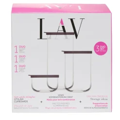 Boîte alimentaire x3 verre rond aevc couvercle plastique 0,38/1/1,4L