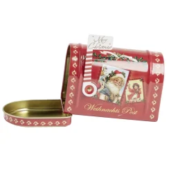 Boîte aux lettres Noël décorative métal rouge 11x6xH7,5cm
