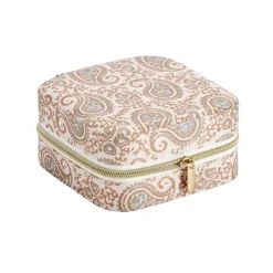 Boîte à bijoux motif coloré indien petit modèle 10x10xH5cm (2 modèles)