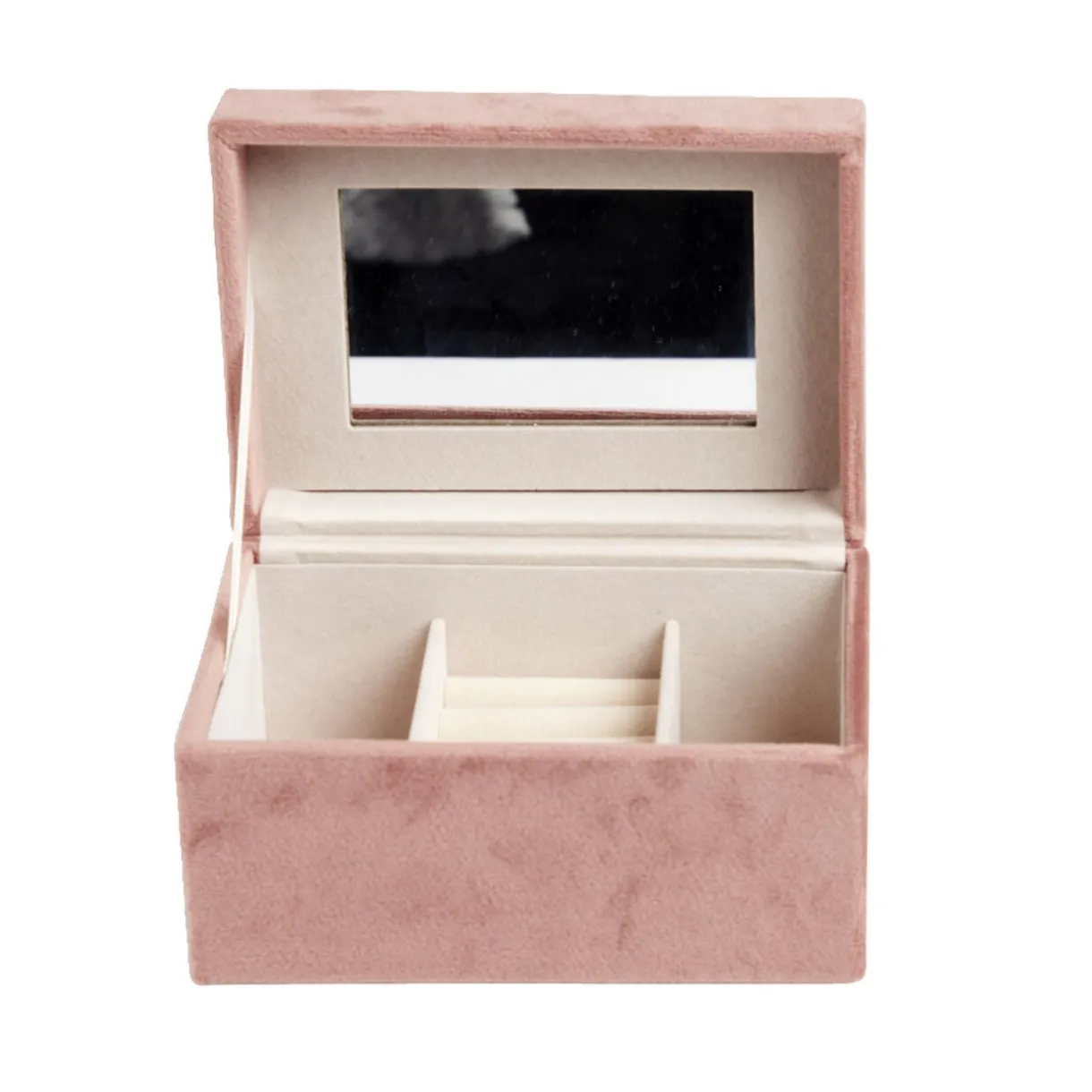 Boîte à bijoux revêtement velours rose 14x10xH8cm < Gifi Sale