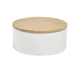 Boîte à bijoux ronde avec miroir Ø14xH6,5cm