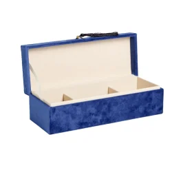 Boîte à bijoux velours bleu motif système solaire doré 28x10,5xH9cm < Gifi Discount