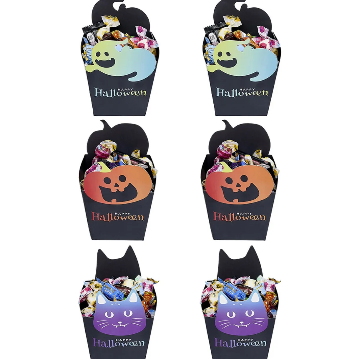 Boîte à bonbons Happy Halloween x6 < Gifi