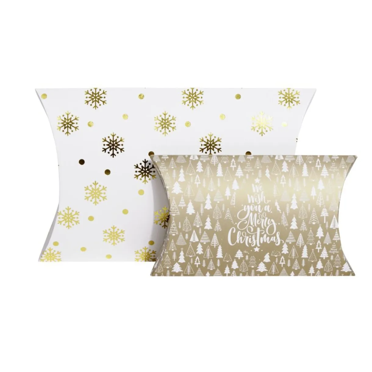 Boîte cadeau berlingot Noël motif flocon x2 < Gifi