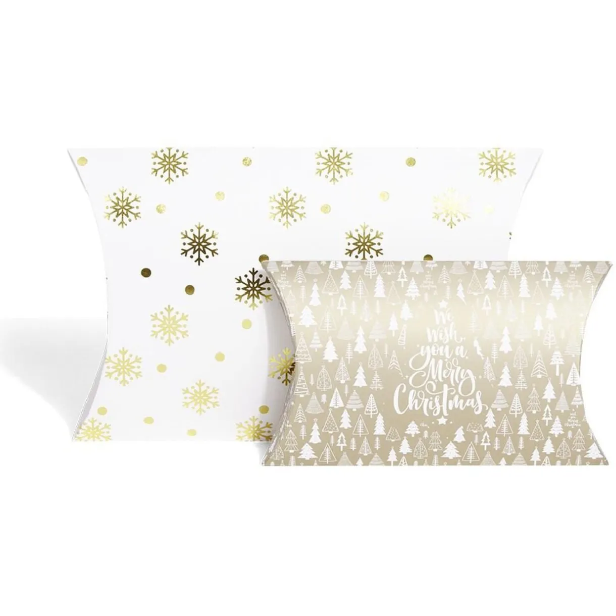 Boîte cadeau berlingot Noël motif flocon x2 < Gifi