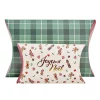 Boîte cadeau berlingot x2 fantasia Joyeux Noël 12,5x21cm et tartan 18,5x29cm