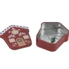 Boîte cadeau métal forme maison motif Noël 9xH11cm (3 modèles) < Gifi