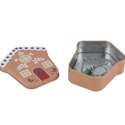 Boîte cadeau métal forme maison motif Noël 9xH11cm (3 modèles) < Gifi