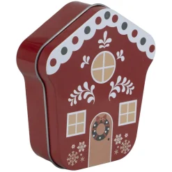 Boîte cadeau métal forme maison motif Noël 9xH11cm (3 modèles) < Gifi