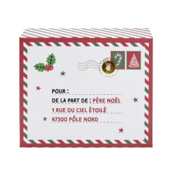 Boîte cadeau Noël pliable fermeture magnétique "De la part de" 30x35cm