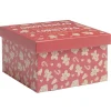 Boîte cadeau Noël x3 pliable 3 tailles motif pain d'épices
