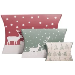 Boîte cadeau papier recyclé motif Noël x3 < Gifi Hot