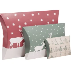 Boîte cadeau papier recyclé motif Noël x3 < Gifi Hot