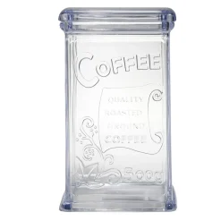 Boîte à café 500g en plastique transparent 11,5x9xH19cm