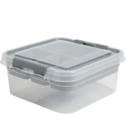 Boîte à compartiments 2 niveaux de rangement 26x25xH11cm < Gifi New