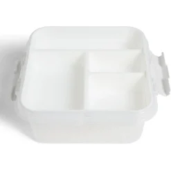 Boîte à compartiments 2 niveaux de rangement 26x25xH11cm < Gifi New