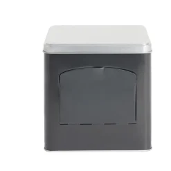 Boîte conservation avec ouverture métal noir et gris 14,5x14,5x14,5cm < Gifi Sale