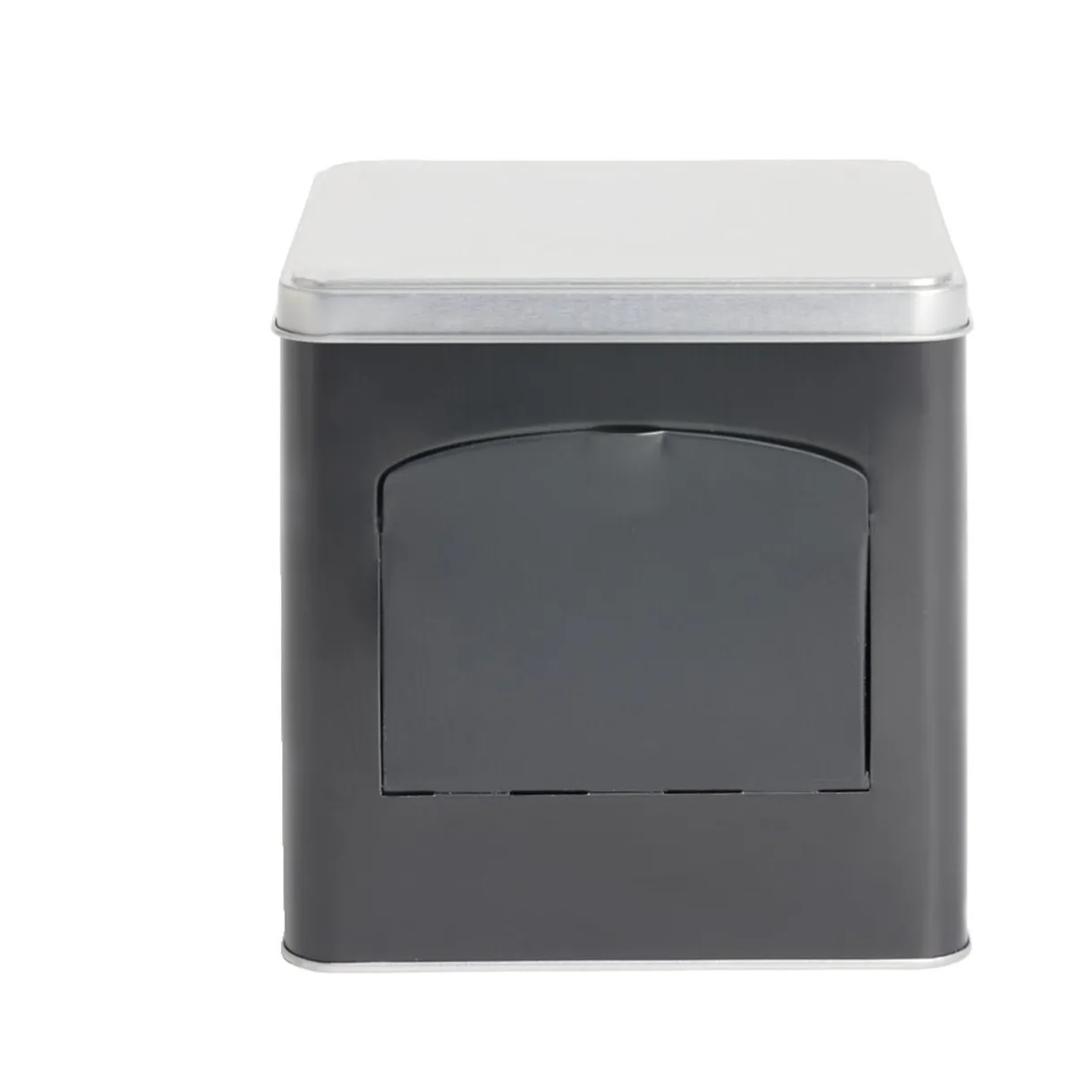 Boîte conservation avec ouverture métal noir et gris 14,5x14,5x14,5cm < Gifi Sale