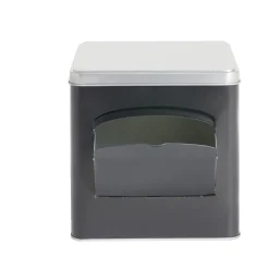 Boîte conservation avec ouverture métal noir et gris 14,5x14,5x14,5cm < Gifi Sale
