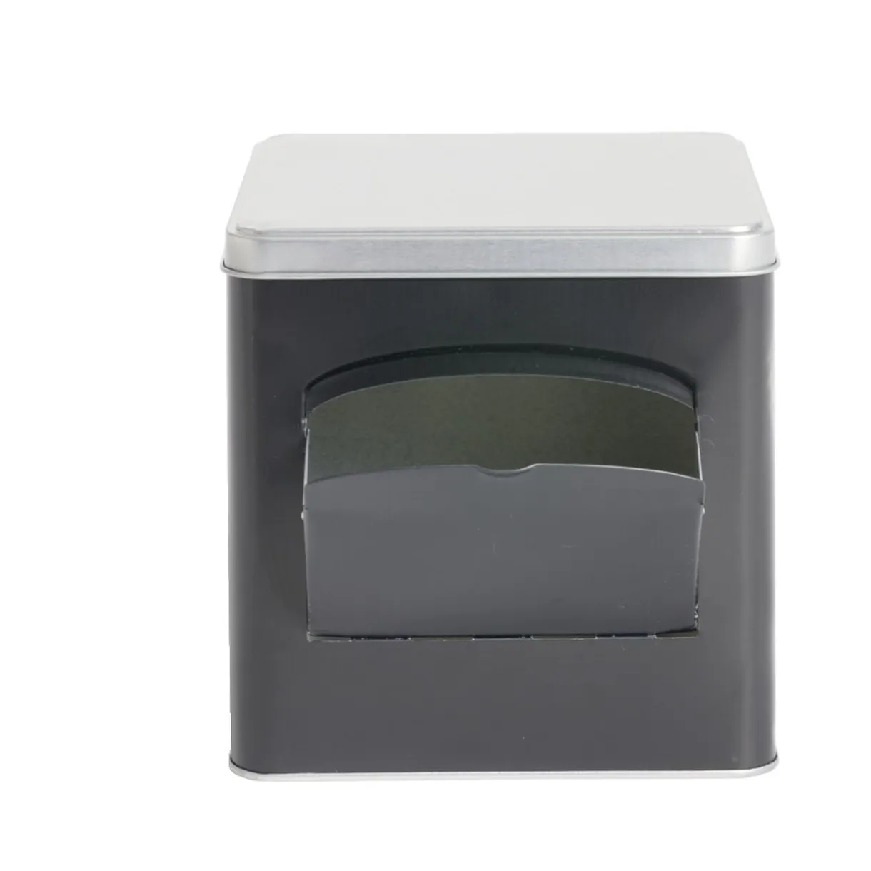 Boîte conservation avec ouverture métal noir et gris 14,5x14,5x14,5cm < Gifi Sale