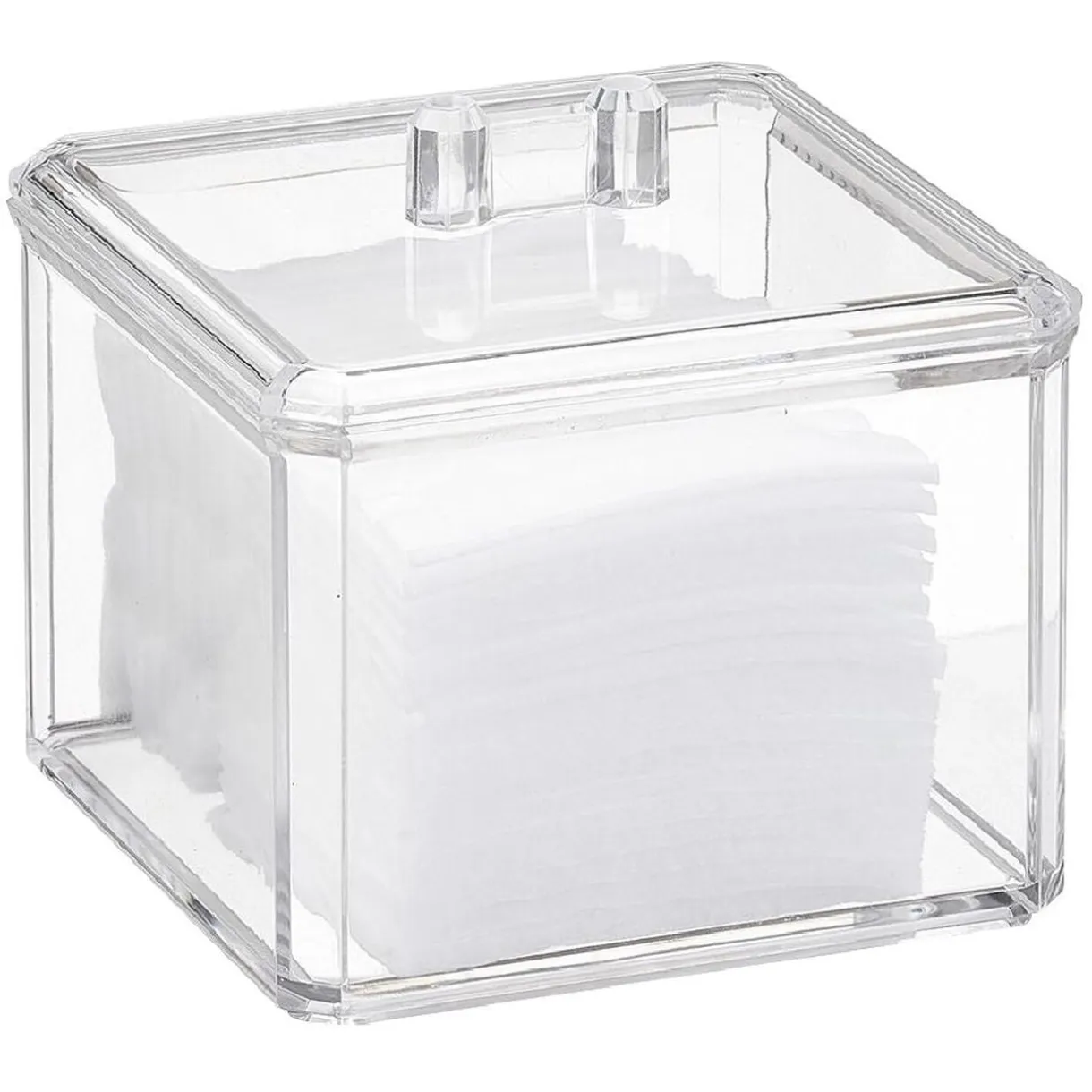 Boîte à coton plastique transparent < Gifi Outlet