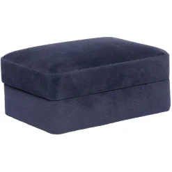 Boîte décorative en velours bleu marine