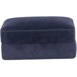 Boîte décorative en velours bleu marine