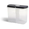 Boîte de conservation en plastique à 2 compartiments transparent 2,1L