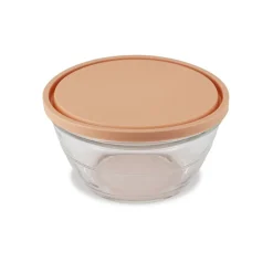 Boîte de conservation en verre x5 avec couvercle plastique 0,2 à 2,3L (2 modèles)