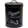 Boîte de conservation métal noir pour oignon < Gifi Online