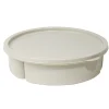 Boîte de conservation plastique avec couvercle et compartiments Ø21xH5,5cm