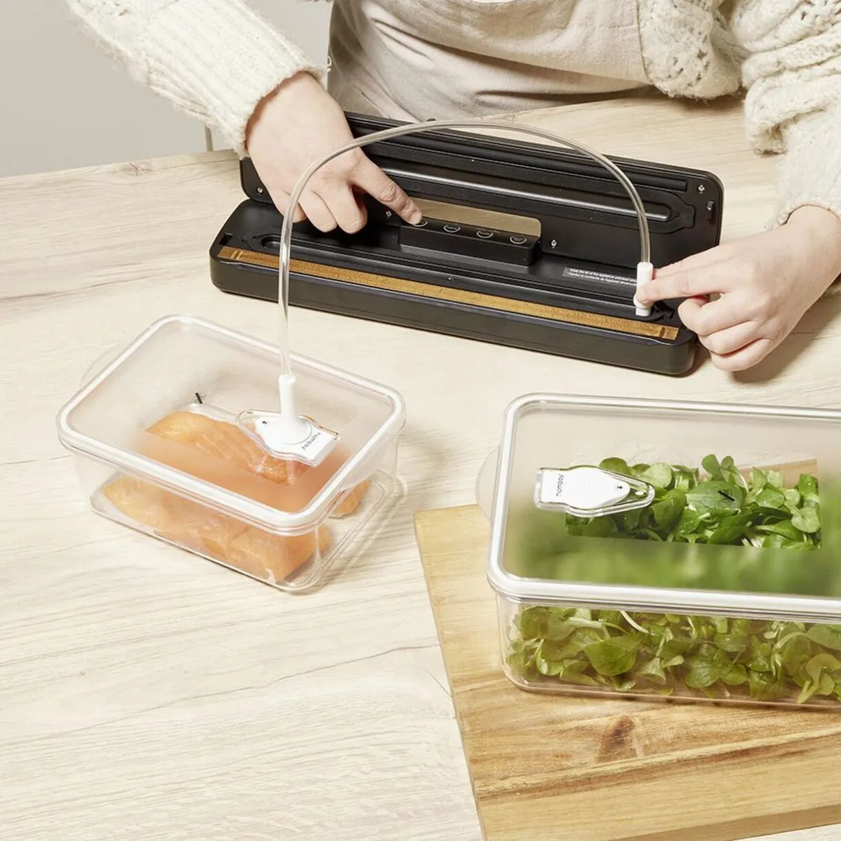 Boîte de conservation sous vide 1L - 18,5x16,5xH6,2cm < Gifi Sale
