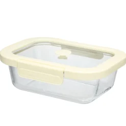 Boîte de conservation verre et plastique blanc 650ml < Gifi Discount