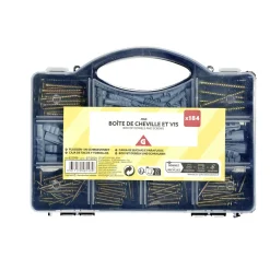 Boîte de 184 pièces de chevilles et vis < Gifi Clearance