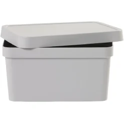 Boîte de rangement avec couvercle grise 3,6 L < Gifi Hot