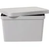 Boîte de rangement avec couvercle grise 17 L