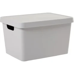 Boîte de rangement avec couvercle grise 17 L