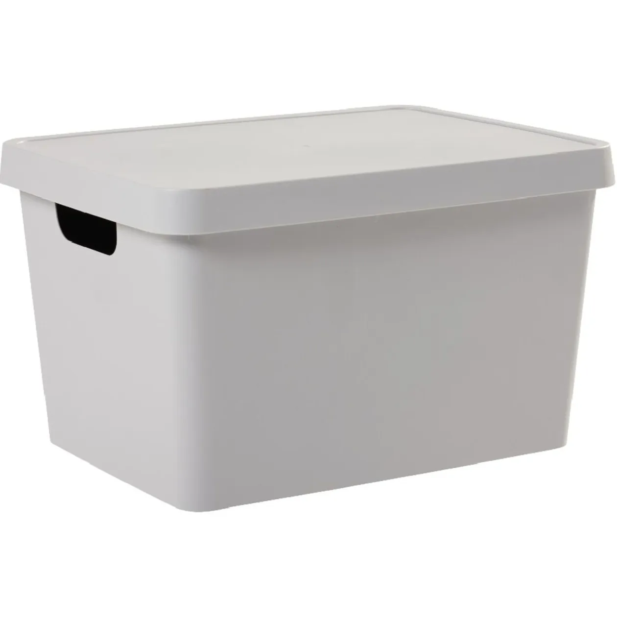 Boîte de rangement avec couvercle grise 17 L