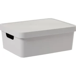 Boîte de rangement avec couvercle grise 11 L