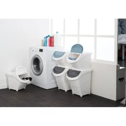 Boîte de rangement blanche avec couvercle 40L < Gifi New