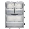 Boîte de rangement bricolage modulable plastique gris 4 casiers 28x17xH16cm < Gifi Discount