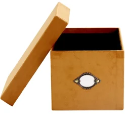 Boîte de rangement carrée velours marron 18x15xH25cm - Taille S < Gifi Clearance
