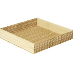 Boîte de rangement en bambou 17x17xH3cm